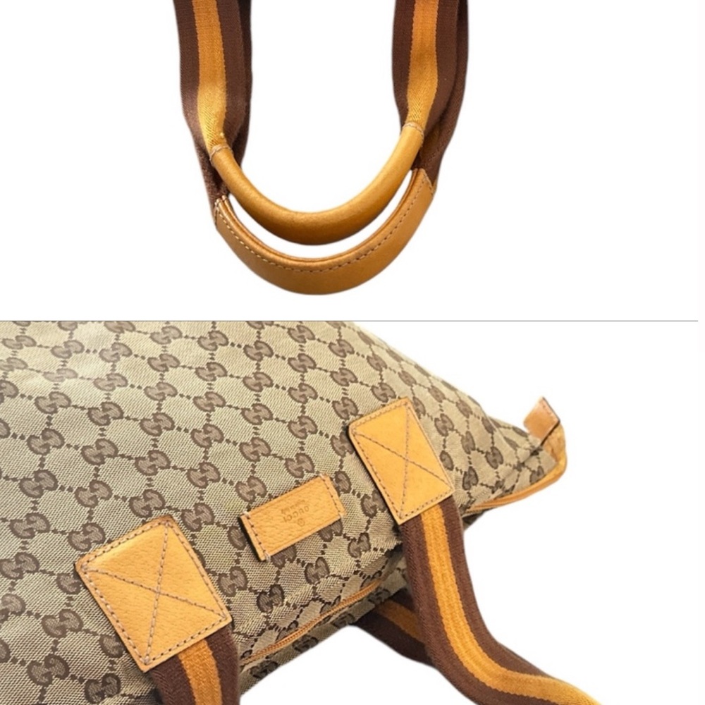 GUCCI GG Canvas Medium Web Tote - Picture 6 of 8
